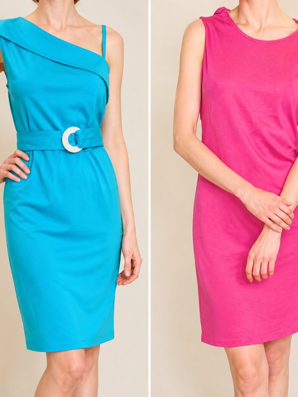 French Connection 2-Dress Bundle Turquoise Pink Size 0